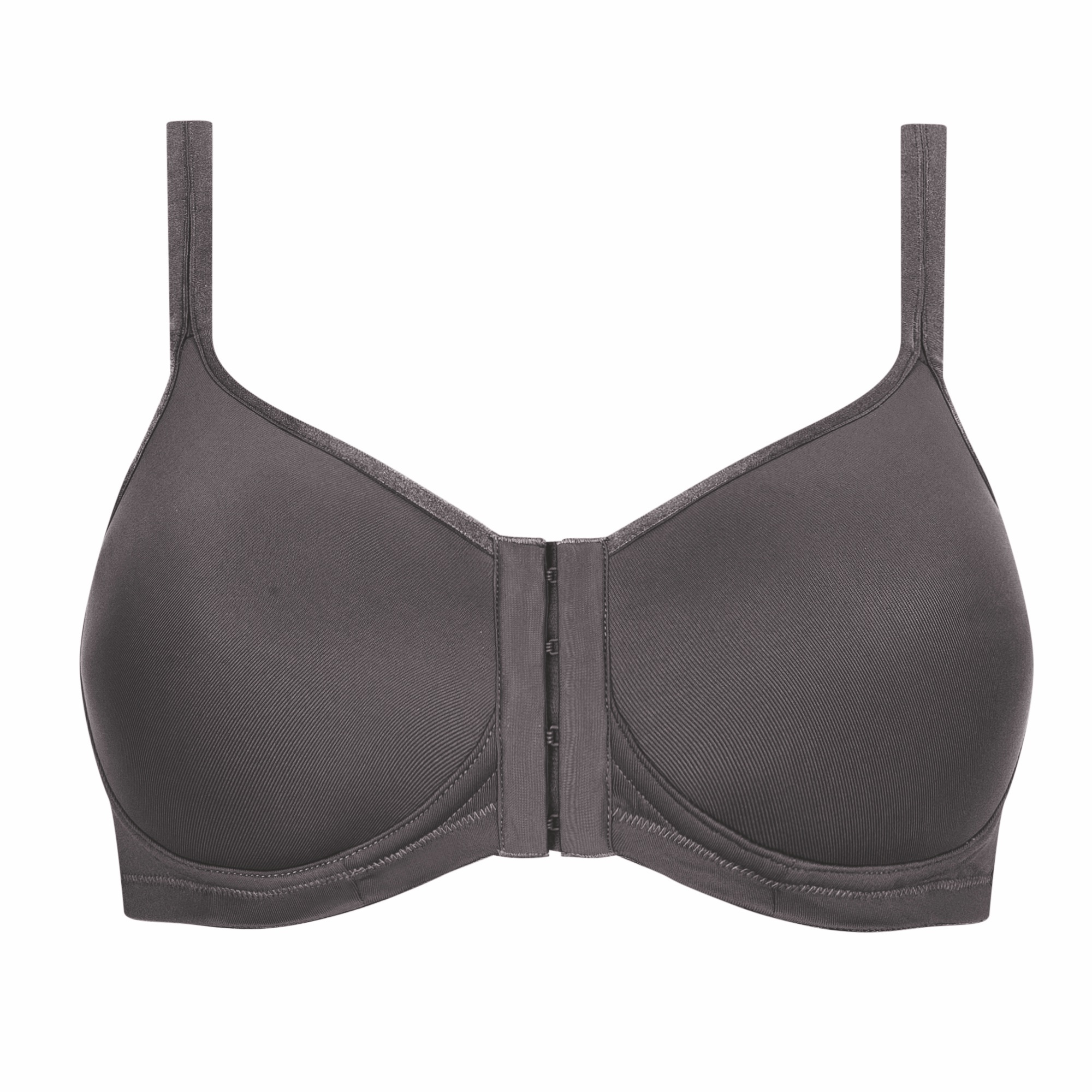 Mara Padded Wire-Free Front Closure Bra - Dark Grey & Light Nude 44742 /  44741 - Second to Nature Greensboro